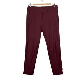 Lululemon Commission Pant Slim 29" Maroon Mens Size 30 Warpstreme Chino Tech